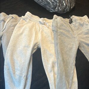 Gray Relaxed Fit Sweatpants with Elastic Cuffs